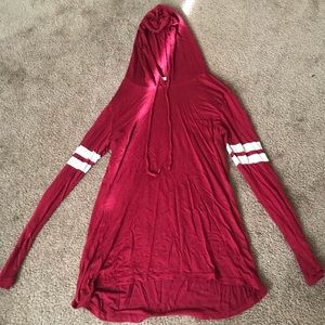 Thin red hoodie